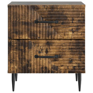 Κομοδίνο 2 pcs Καπνισμένο Ξύλο Δρυός 43 x 34,5 x 47,5 εκ - Pakobazaar