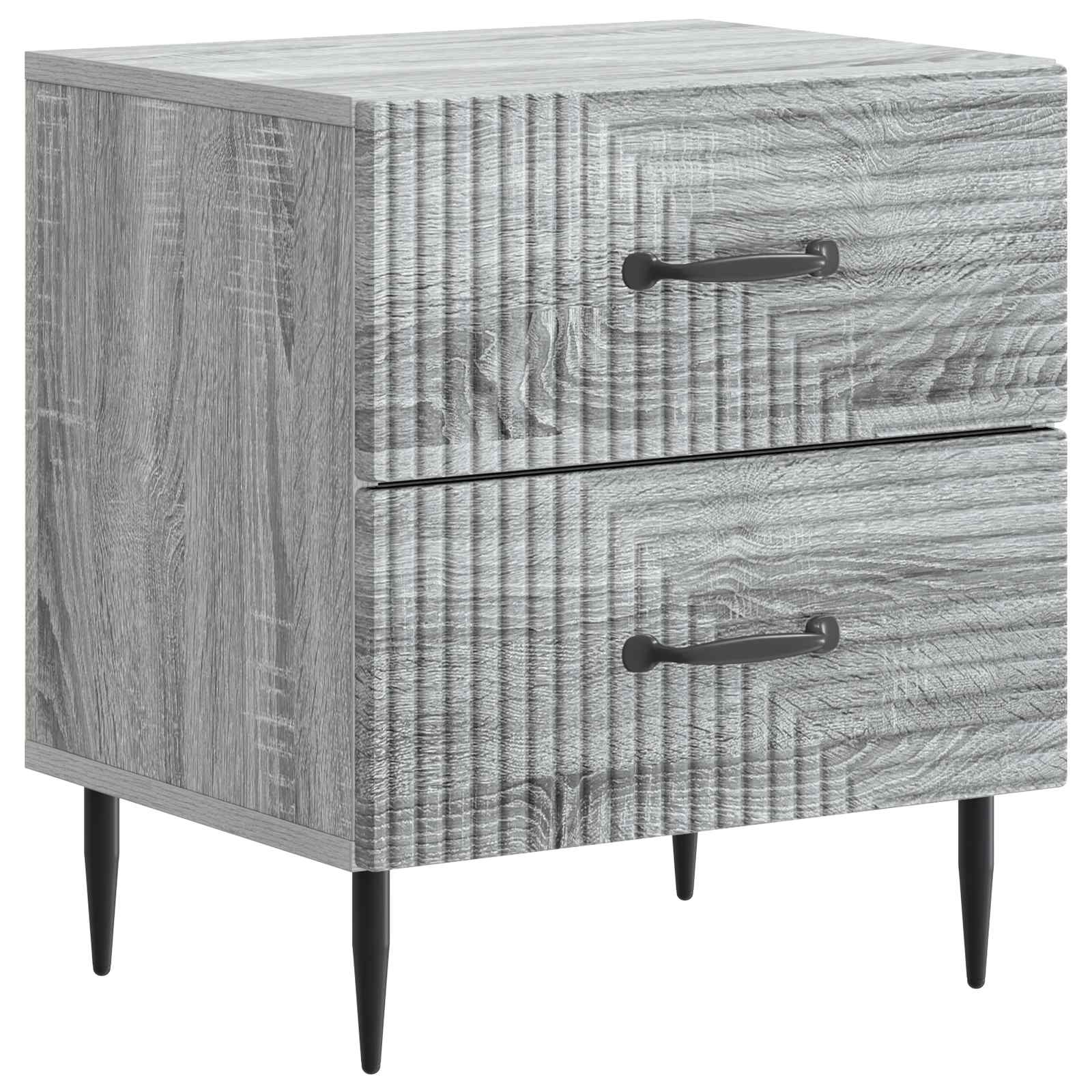 Κομοδίνο με συρτάρι 2 pcs Γκρι Sonoma 43 x 34,5 x 47,5 εκ - Pakobazaar