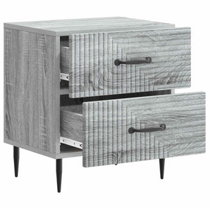 Κομοδίνο με συρτάρι 2 pcs Γκρι Sonoma 43 x 34,5 x 47,5 εκ - Pakobazaar