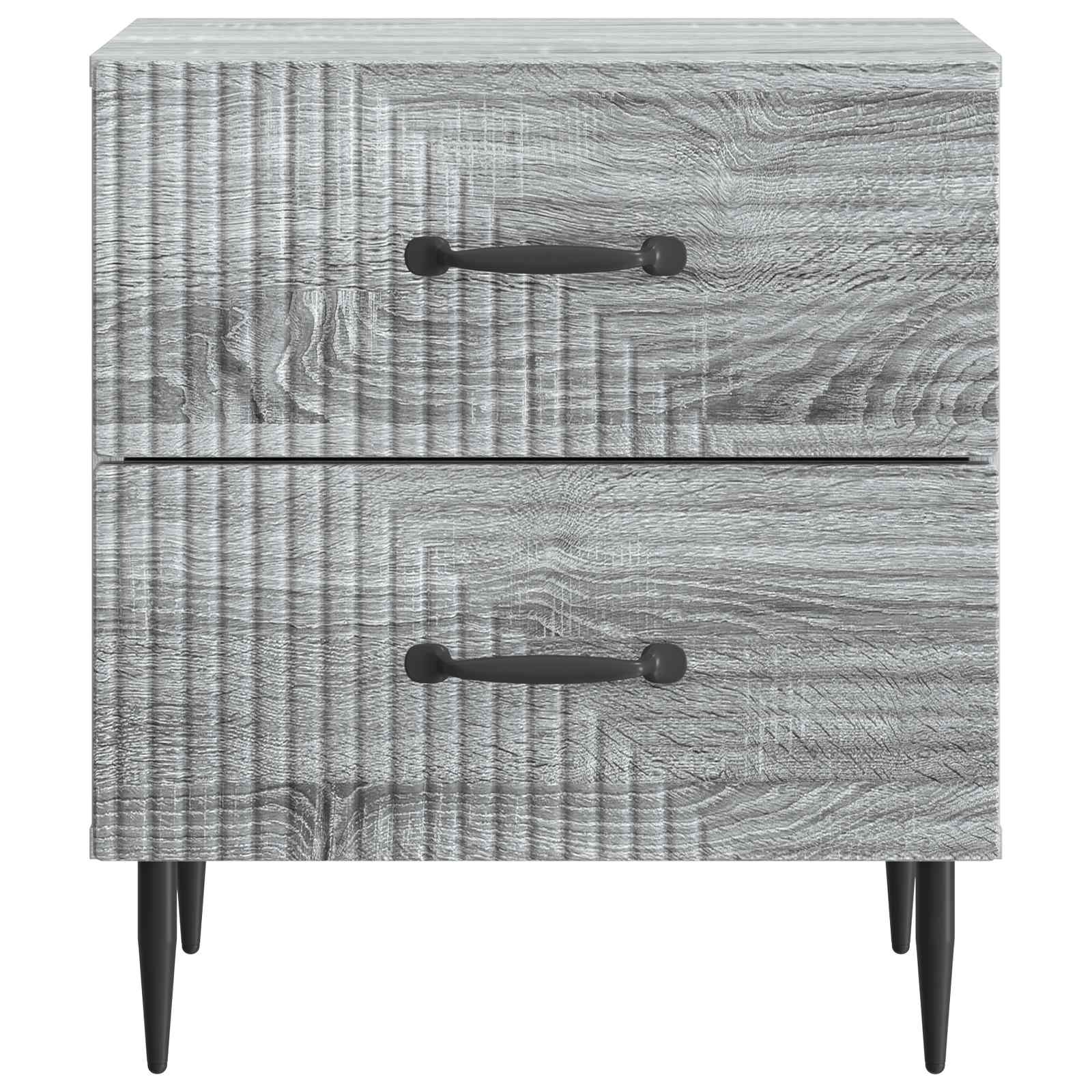 Κομοδίνο με συρτάρι 2 pcs Γκρι Sonoma 43 x 34,5 x 47,5 εκ - Pakobazaar