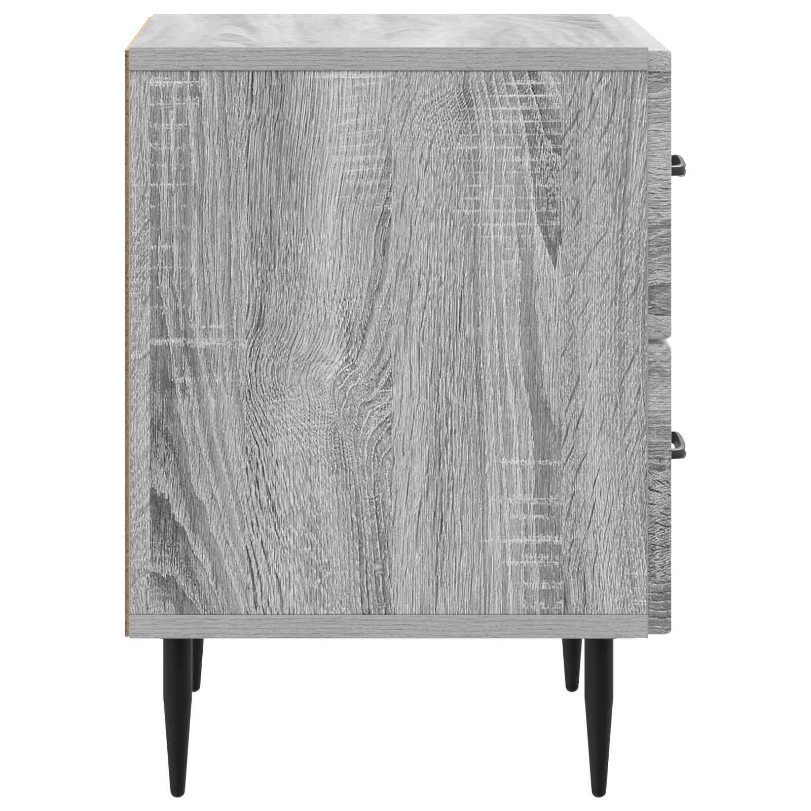 Κομοδίνο με συρτάρι 2 pcs Γκρι Sonoma 43 x 34,5 x 47,5 εκ - Pakobazaar