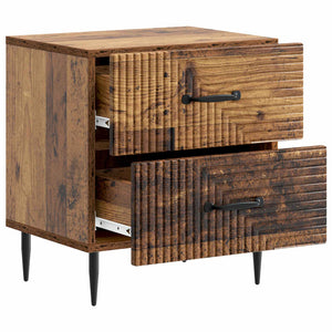 Κομοδίνο με συρτάρι 2 pcs Παλαιωμένο ξύλο 43 x 34,5 x 47,5 εκ - Pakobazaar