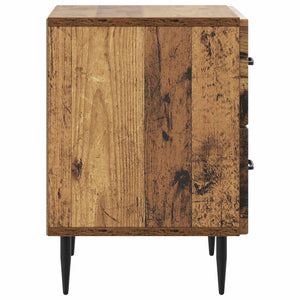 Κομοδίνο με συρτάρι 2 pcs Παλαιωμένο ξύλο 43 x 34,5 x 47,5 εκ - Pakobazaar