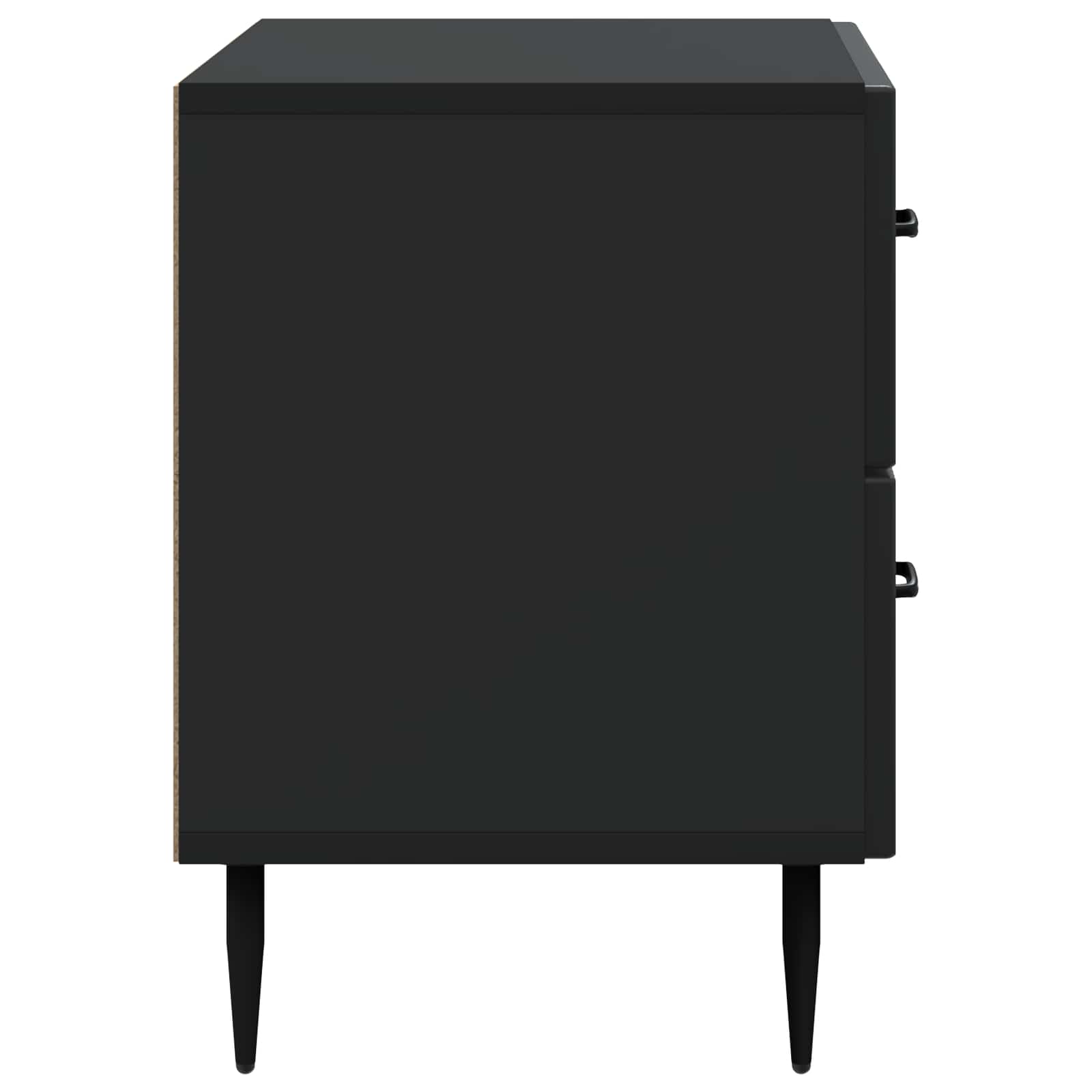 Κομοδίνο Μαύρο 62 x 34,5 x 47,5 εκ Επεξεργασμένο Ξύλο - Pakobazaar