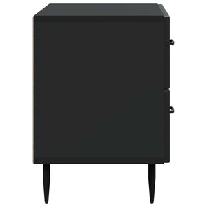 Κομοδίνο Μαύρο 62 x 34,5 x 47,5 εκ Επεξεργασμένο Ξύλο - Pakobazaar