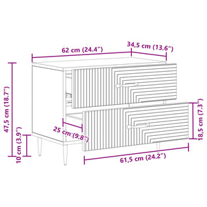 Κομοδίνο Sonoma Δρυς 62 x 34,5 x 47,5 εκ Επεξεργασμένο Ξύλο - Pakobazaar