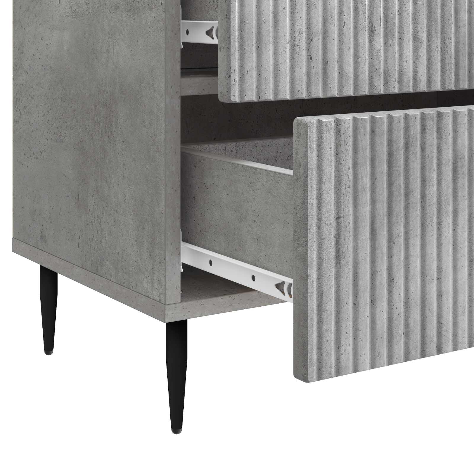 Κομοδίνο με συρτάρι Γκρι Σκυροδέματος 62 x 34,5 x 47,5 εκ - Pakobazaar