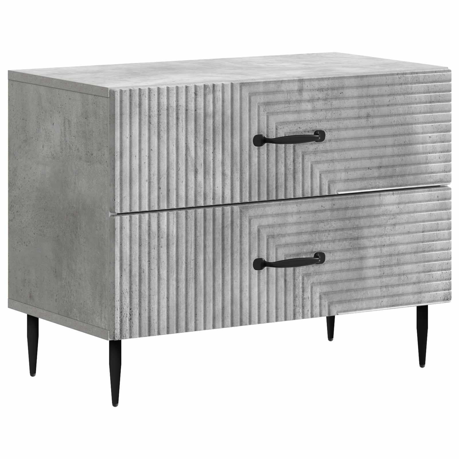 Κομοδίνο με συρτάρι Γκρι Σκυροδέματος 62 x 34,5 x 47,5 εκ - Pakobazaar