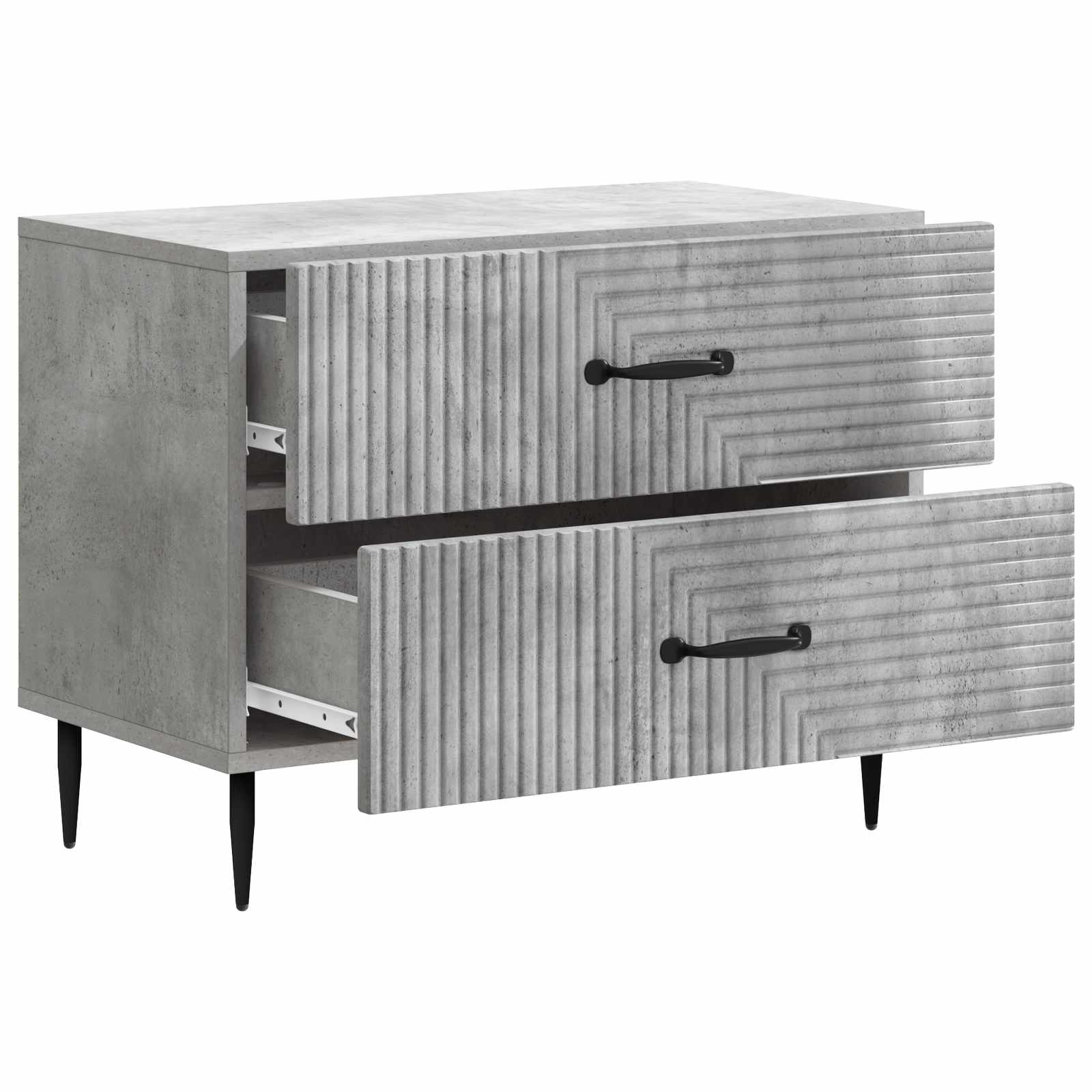 Κομοδίνο με συρτάρι Γκρι Σκυροδέματος 62 x 34,5 x 47,5 εκ - Pakobazaar