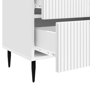Κομοδίνο με συρτάρι Γυαλιστερό Λευκό 62 x 34,5 x 47,5 εκ - Pakobazaar