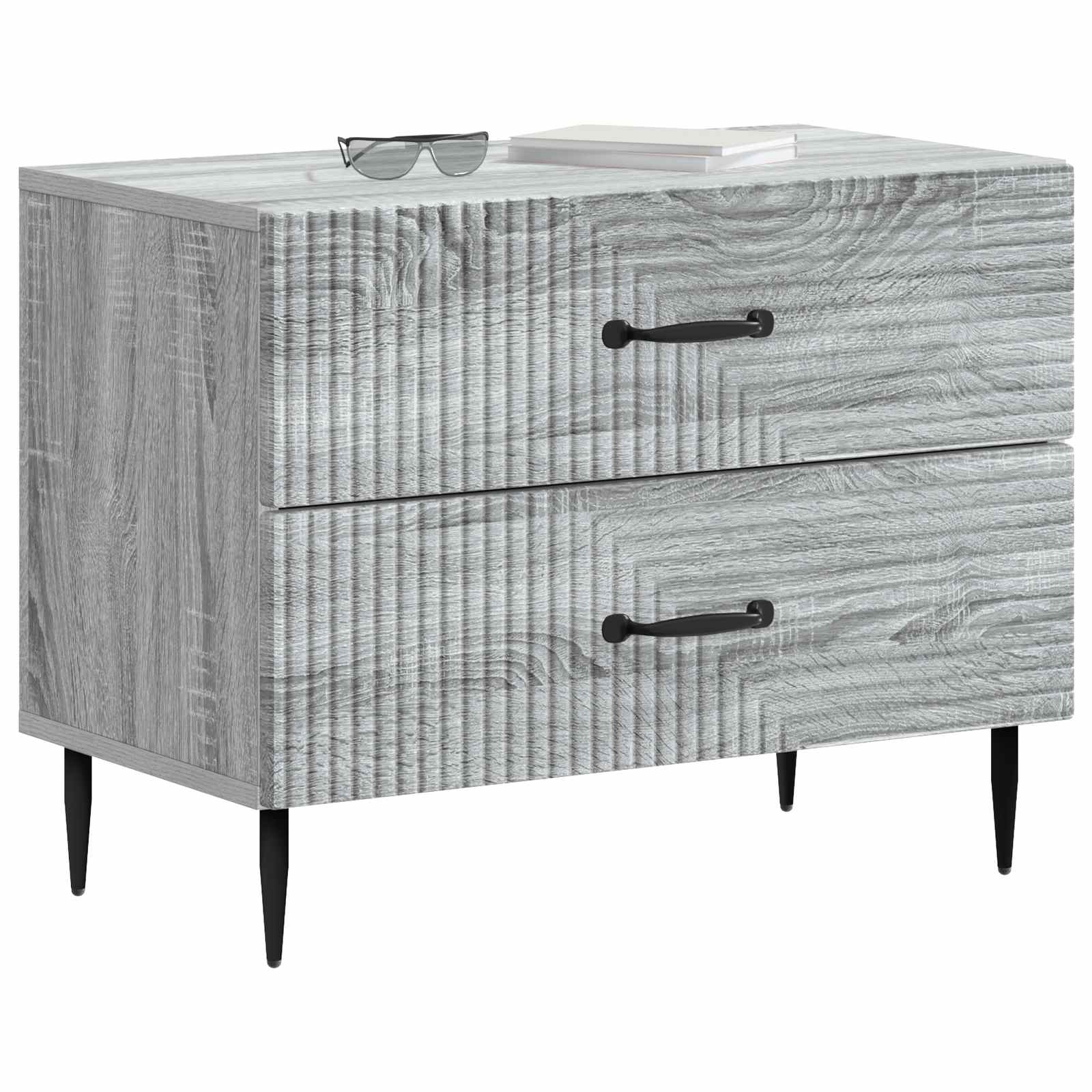 Κομοδίνο Γκρι Sonoma 62 x 34,5 x 47,5 εκ Επεξεργασμένο Ξύλο - Pakobazaar