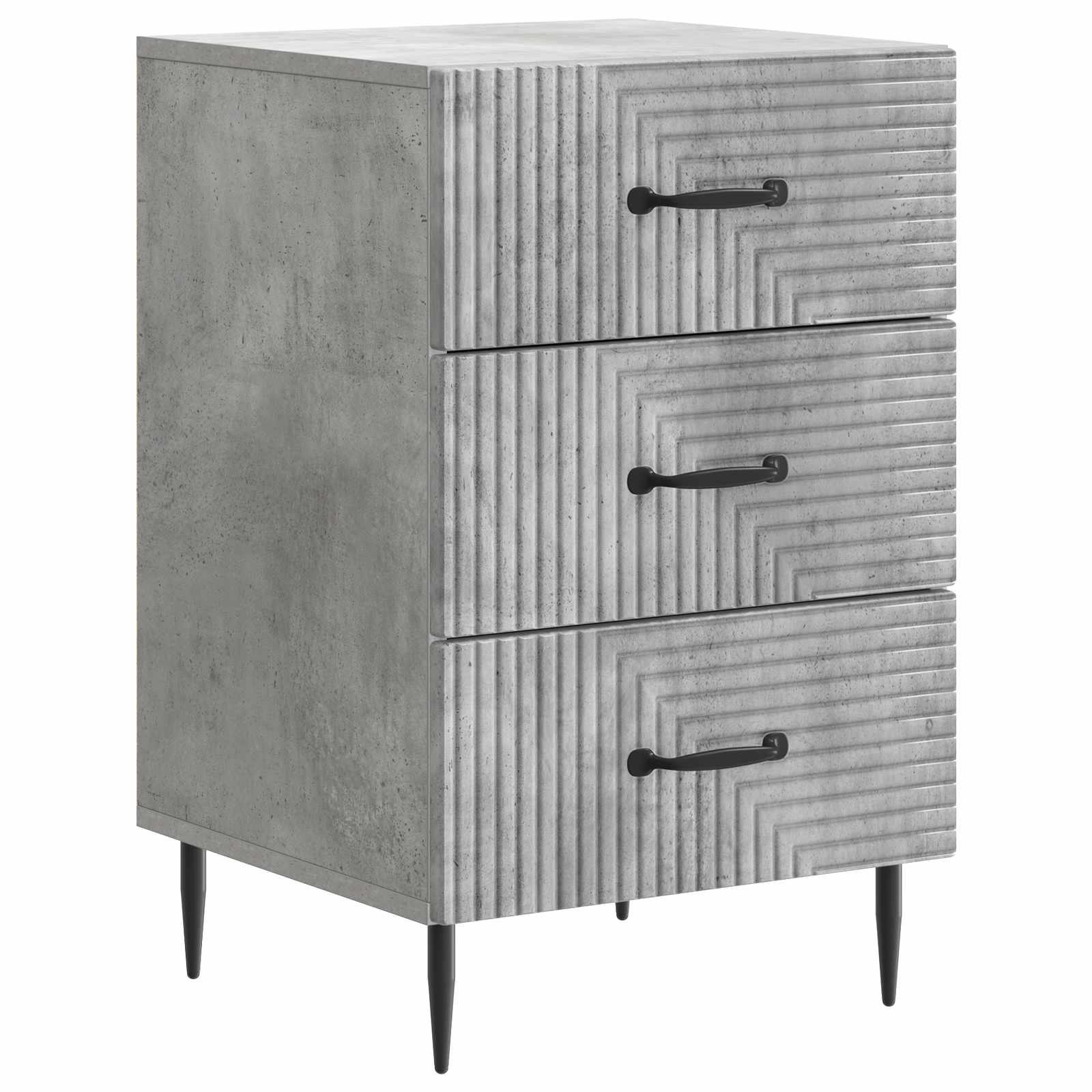 Κομοδίνο με συρτάρι Γκρι Σκυροδέματος 43 x 41 x 66,5 εκ. - Pakobazaar