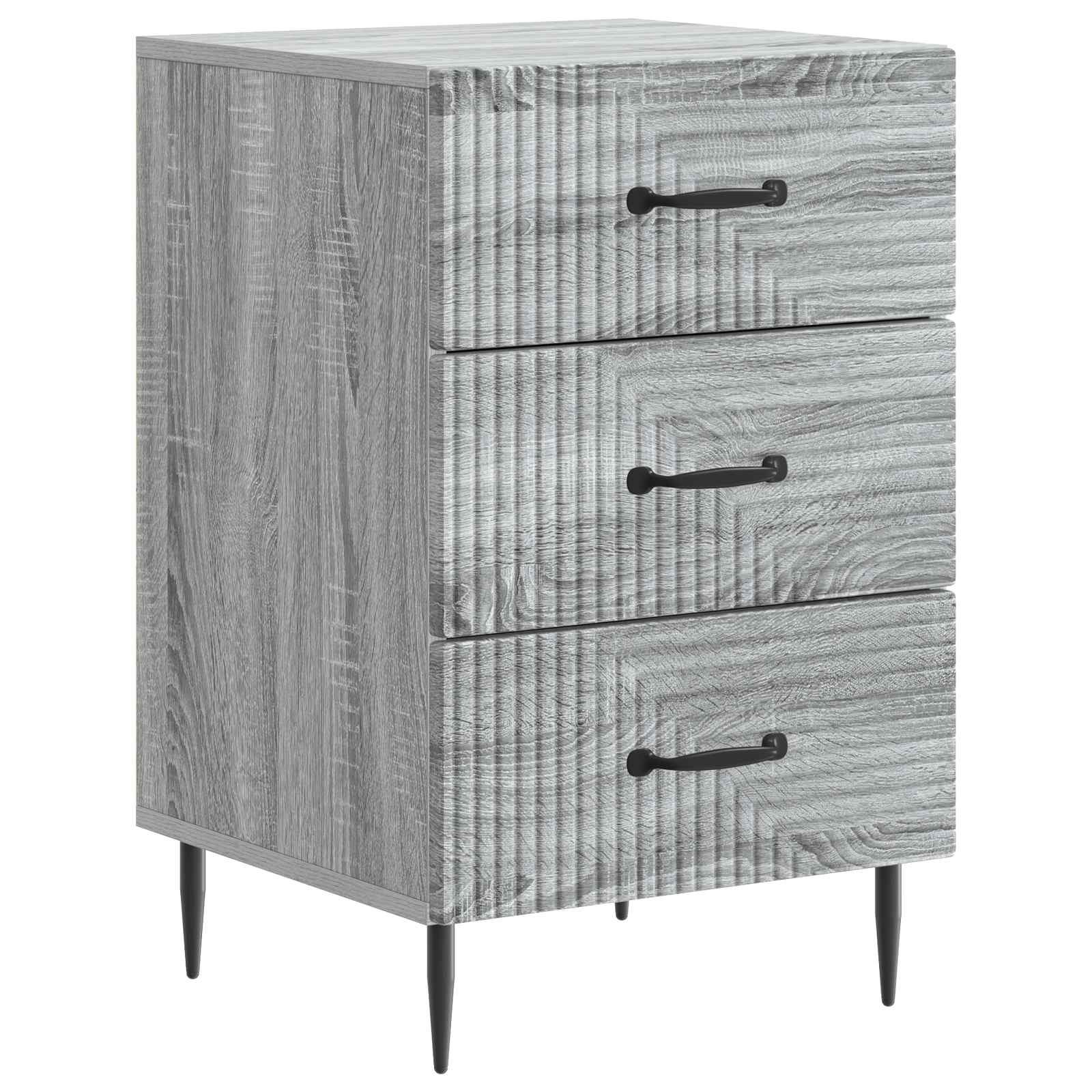 Κομοδίνο Γκρι Sonoma 43 x 41 x 66,5 εκ. Επεξεργασμένο Ξύλο - Pakobazaar