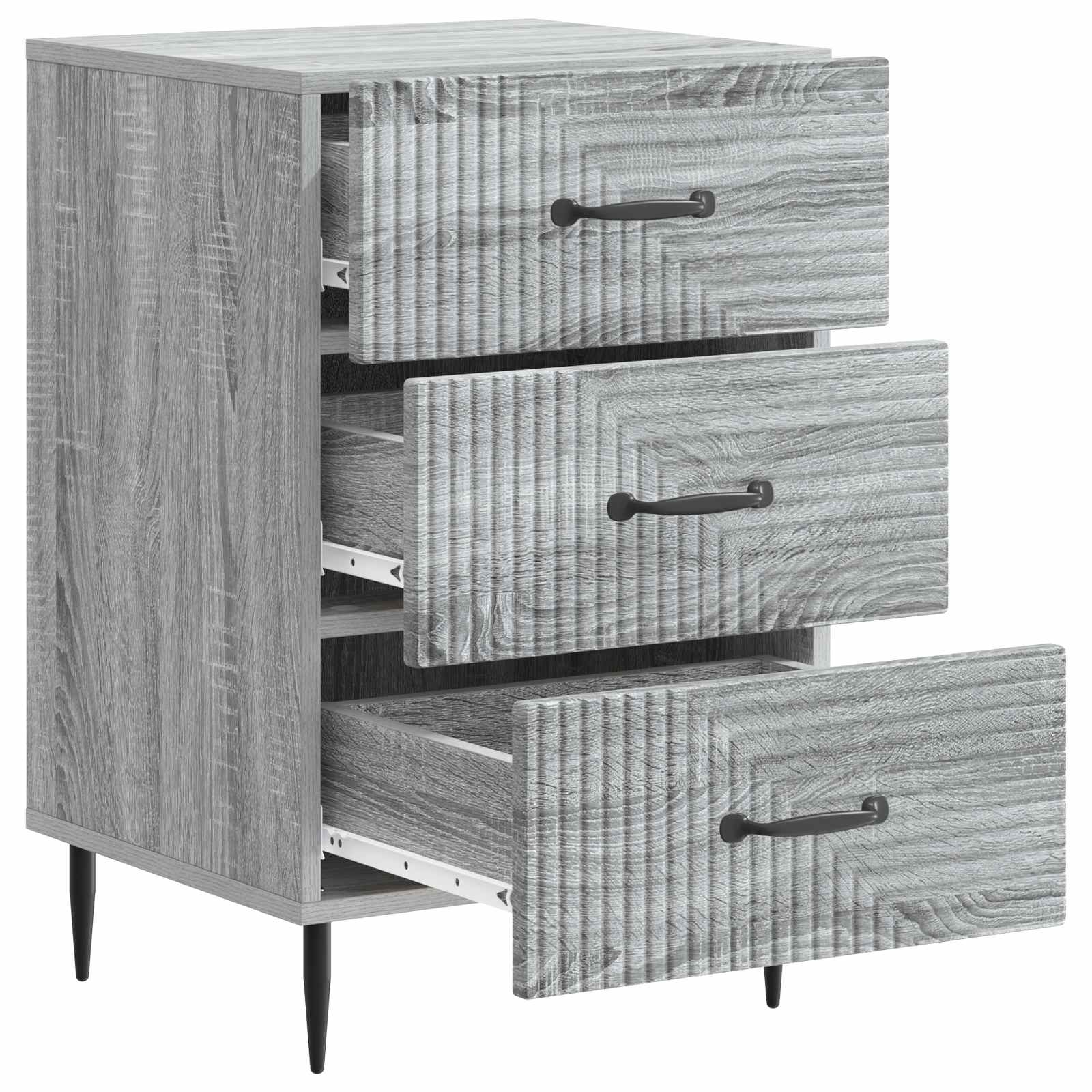Κομοδίνο Γκρι Sonoma 43 x 41 x 66,5 εκ. Επεξεργασμένο Ξύλο - Pakobazaar