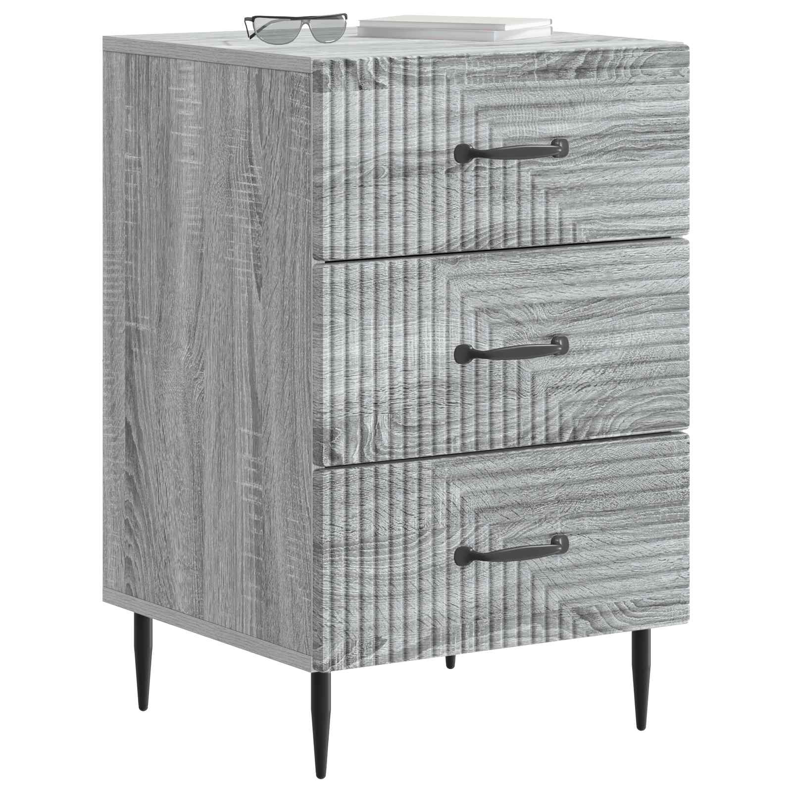 Κομοδίνο Γκρι Sonoma 43 x 41 x 66,5 εκ. Επεξεργασμένο Ξύλο - Pakobazaar