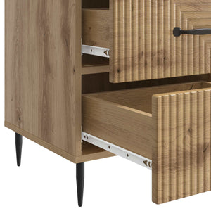 Κομοδίνο Artisan Δρυς 43 x 41 x 66,5 εκ. Επεξεργασμένο Ξύλο - Pakobazaar