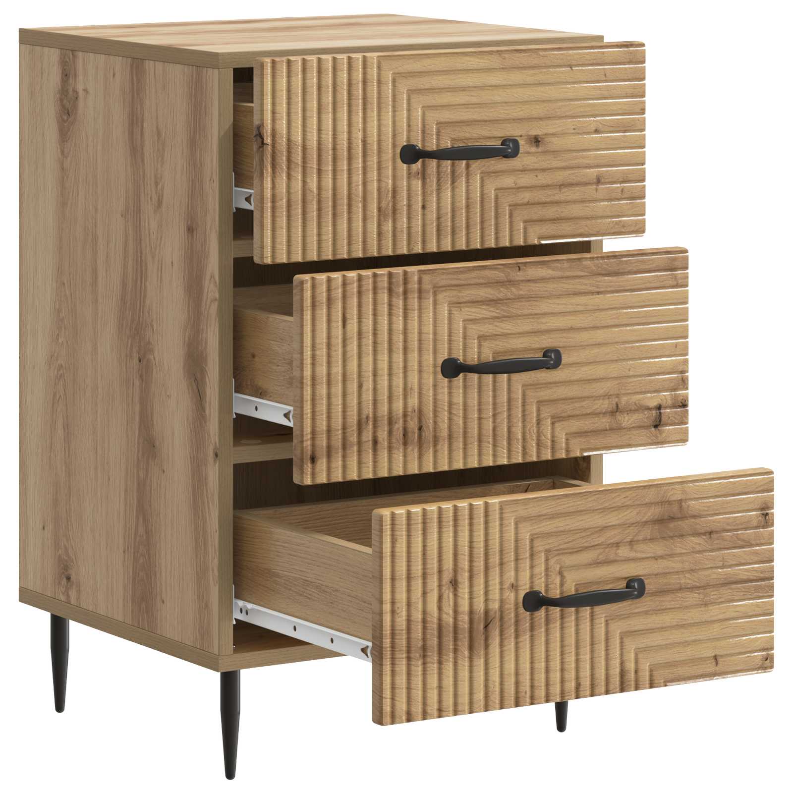 Κομοδίνο Artisan Δρυς 43 x 41 x 66,5 εκ. Επεξεργασμένο Ξύλο - Pakobazaar
