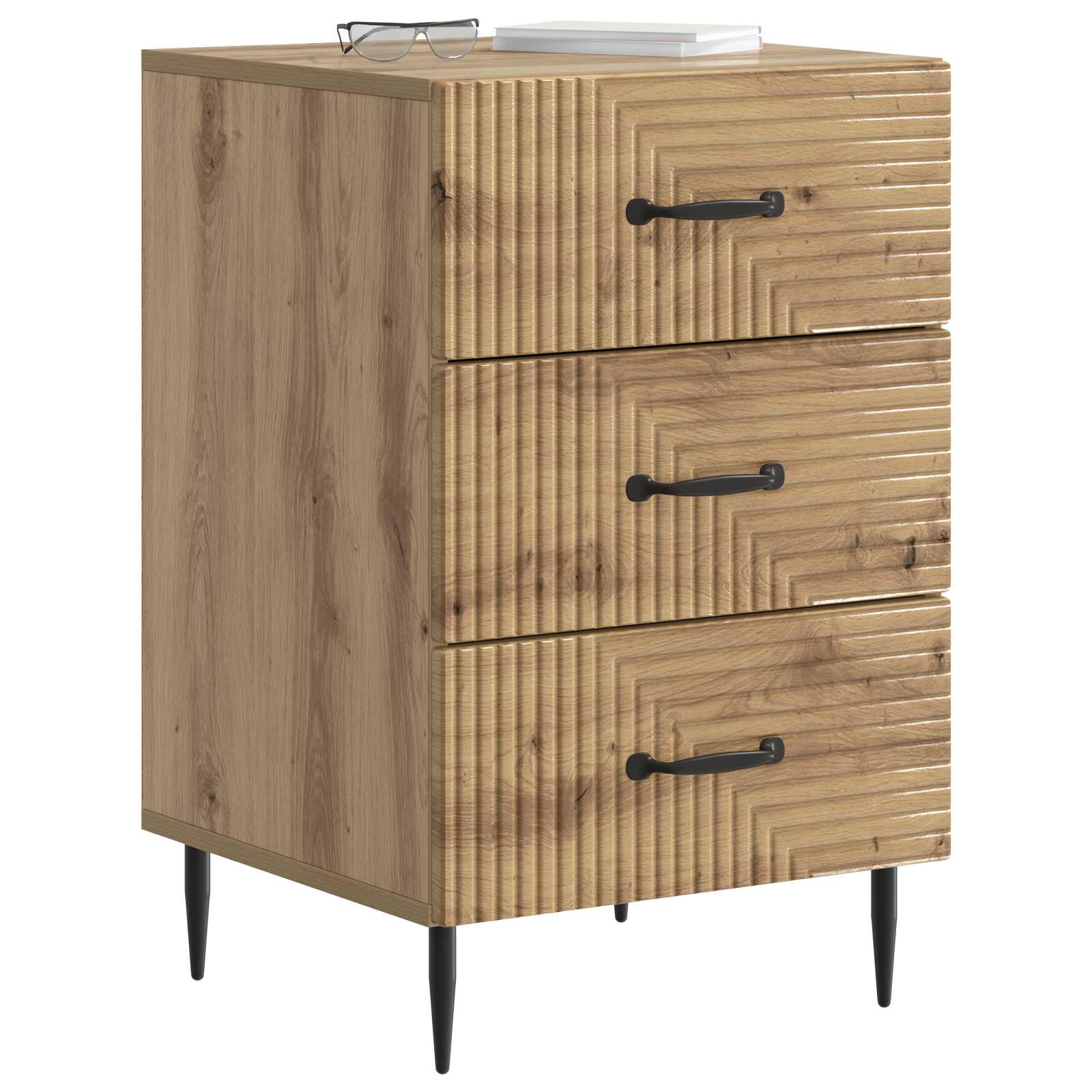 Κομοδίνο Artisan Δρυς 43 x 41 x 66,5 εκ. Επεξεργασμένο Ξύλο - Pakobazaar