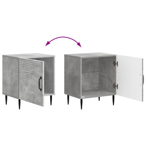 Κομοδίνο 2 pcs Γκρι Σκυροδέματος 43 x 34,5 x 50 εκ - Pakobazaar
