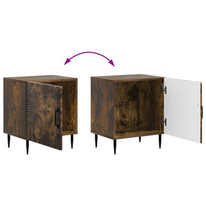 Κομοδίνο 2 pcs Καπνισμένο Ξύλο Δρυός 43 x 34,5 x 50 εκ - Pakobazaar