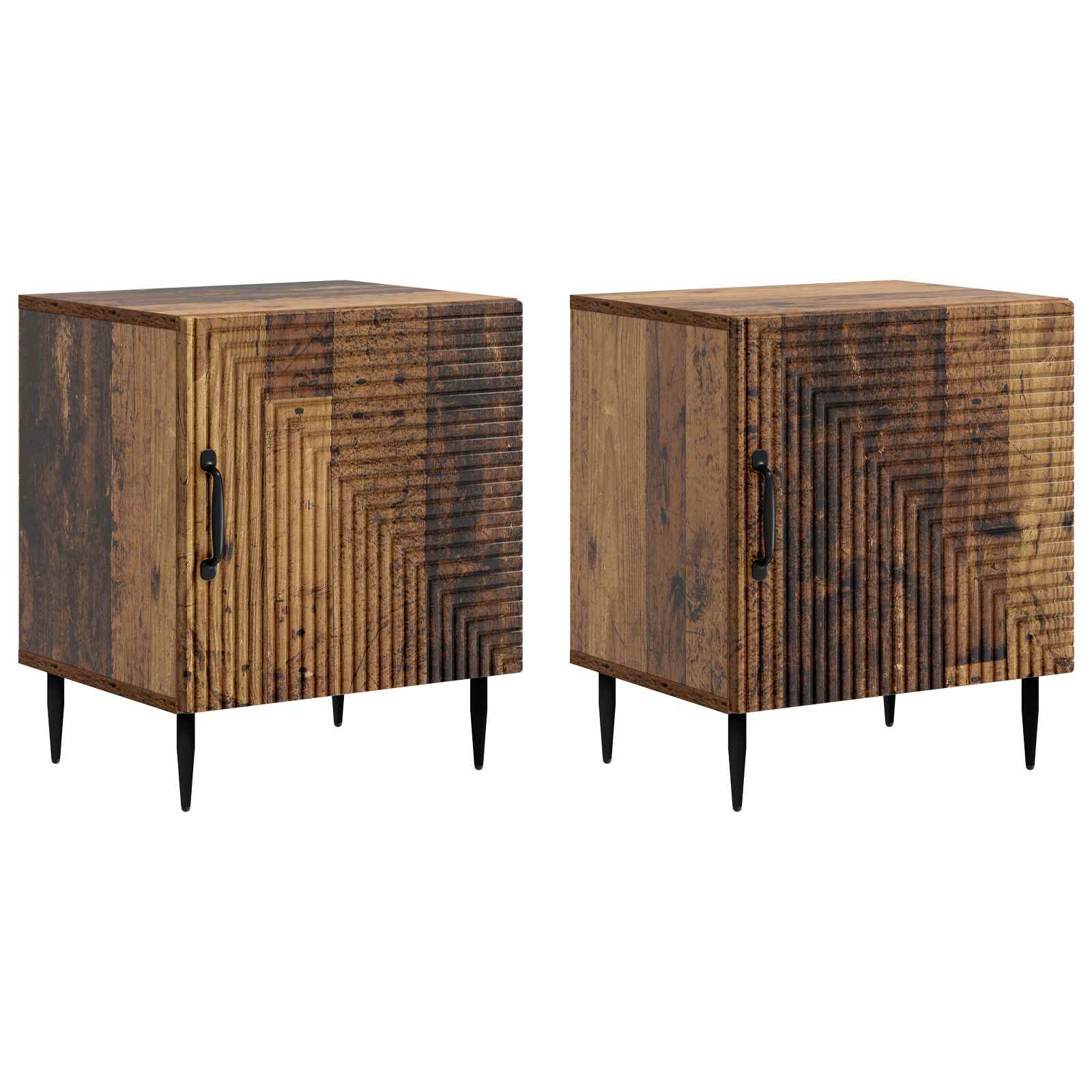 Κομοδίνο 2 pcs Παλαιωμένο ξύλο 43 x 34,5 x 50 εκ - Pakobazaar