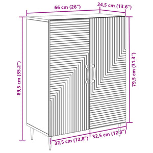 Πλαϊνό γραφείο Μαύρο 66 x 34,5 x 89,5 εκ Επεξεργασμένο Ξύλο - Pakobazaar