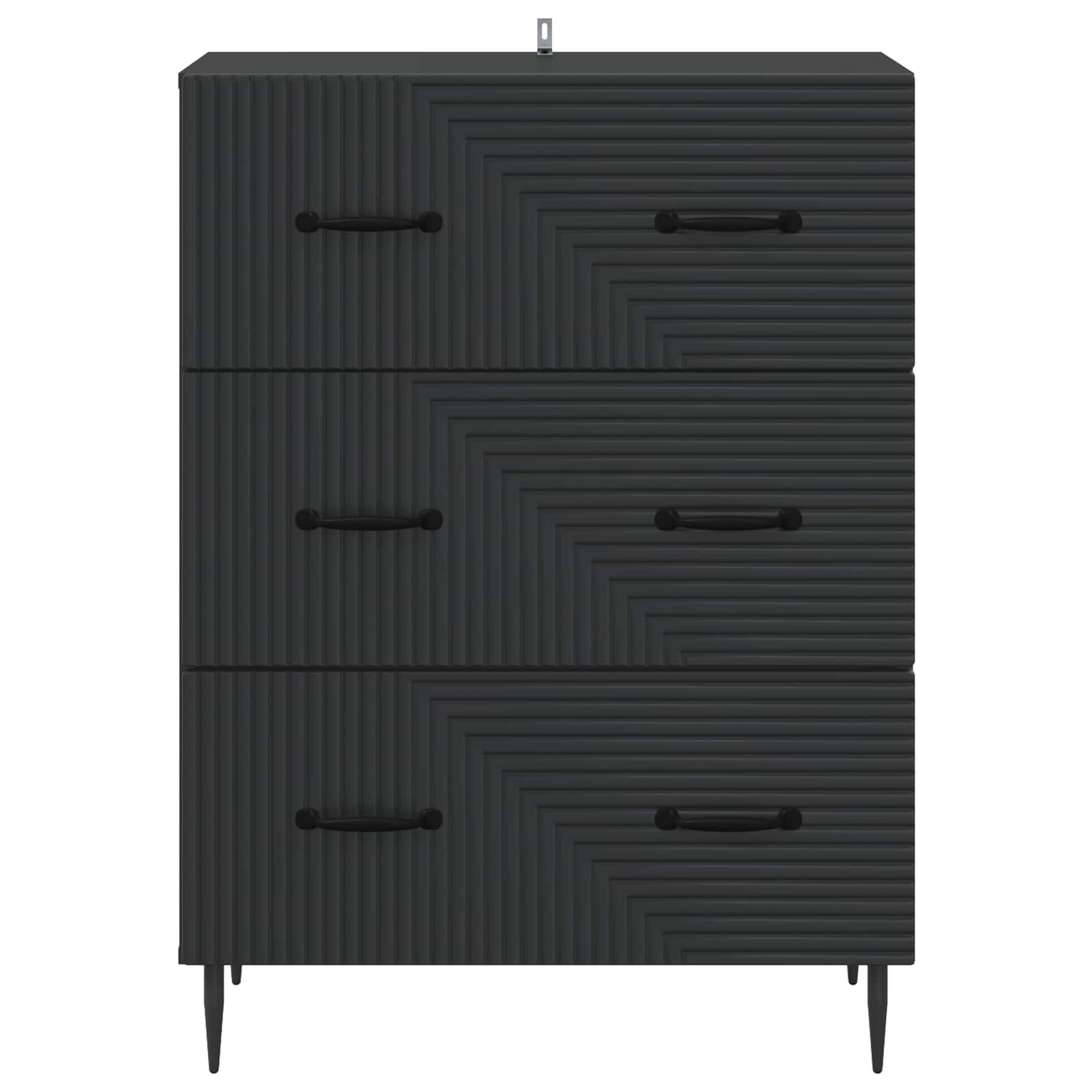 Ντουλάπι με Συρτάρια Μαύρο 66 x 34,5 x 89,5 εκ - Pakobazaar