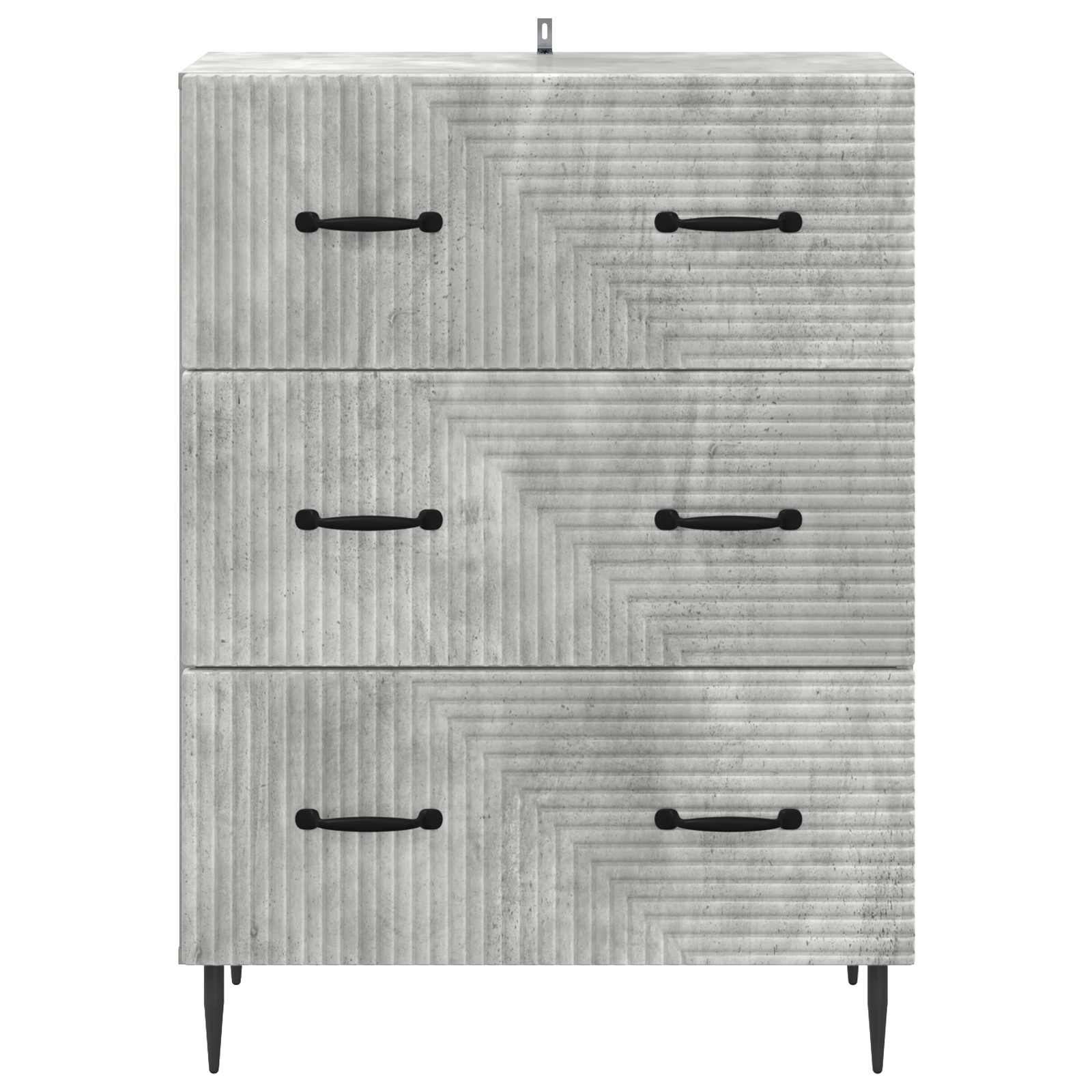 Ντουλάπι με Συρτάρια Γκρι Σκυροδέματος 66 x 34,5 x 89,5 εκ - Pakobazaar