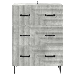 Ντουλάπι με Συρτάρια Γκρι Σκυροδέματος 66 x 34,5 x 89,5 εκ - Pakobazaar