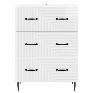 Ντουλάπι με Συρτάρια Γυαλιστερό Λευκό 66 x 34,5 x 89,5 εκ - Pakobazaar