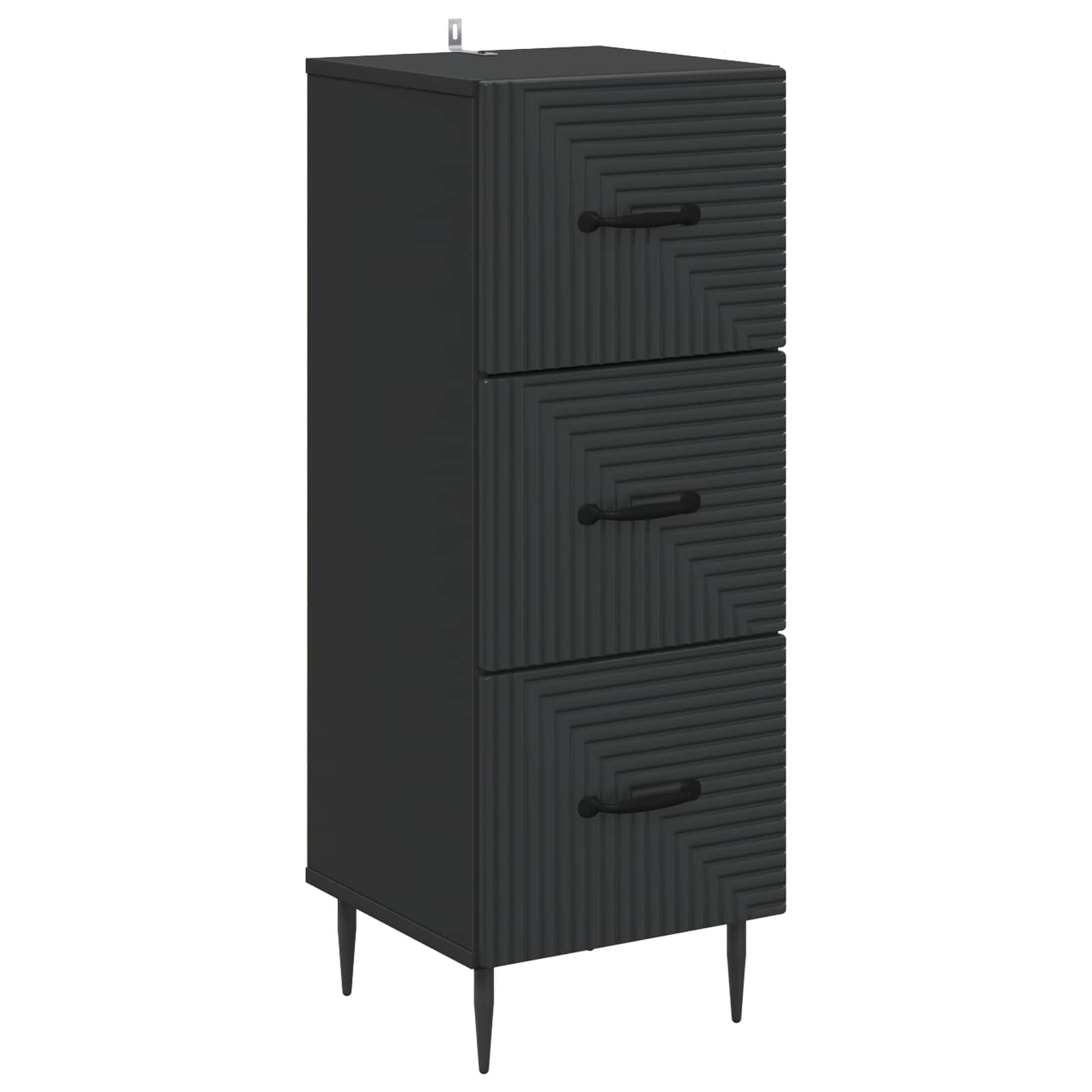 Ντουλάπι με Συρτάρια Μαύρο 33 x 34,5 x 89,5 εκ - Pakobazaar