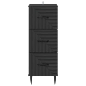 Ντουλάπι με Συρτάρια Μαύρο 33 x 34,5 x 89,5 εκ - Pakobazaar