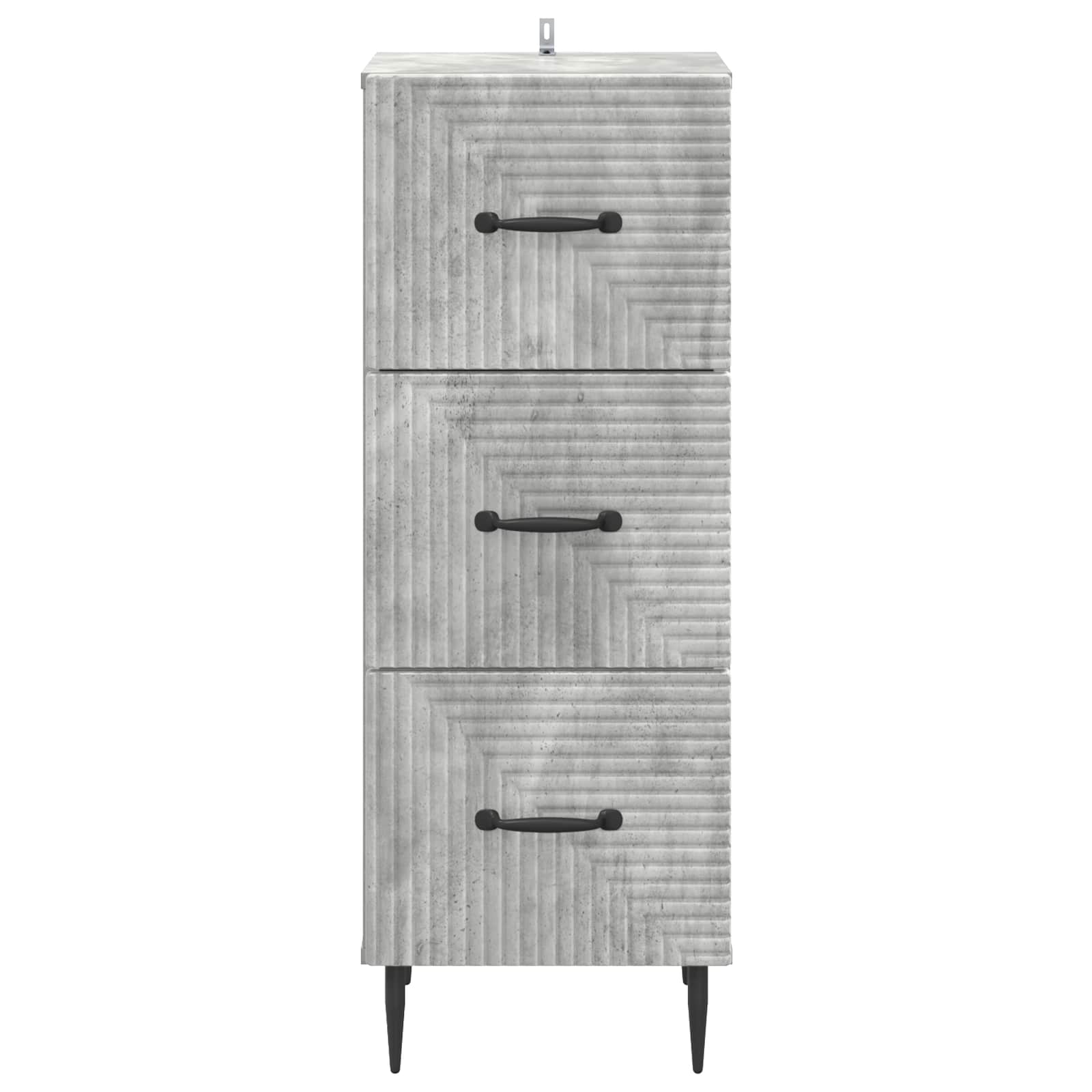 Ντουλάπι με Συρτάρια Γκρι Σκυροδέματος 33 x 34,5 x 89,5 εκ - Pakobazaar