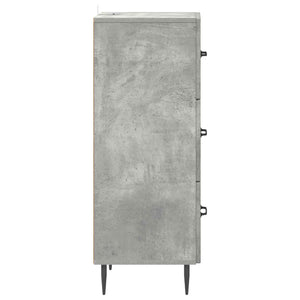 Ντουλάπι με Συρτάρια Γκρι Σκυροδέματος 33 x 34,5 x 89,5 εκ - Pakobazaar