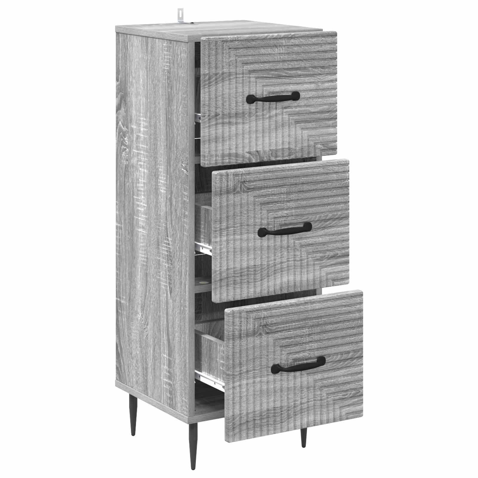Ντουλάπι με Συρτάρια Γκρι Sonoma 33 x 34,5 x 89,5 εκ - Pakobazaar