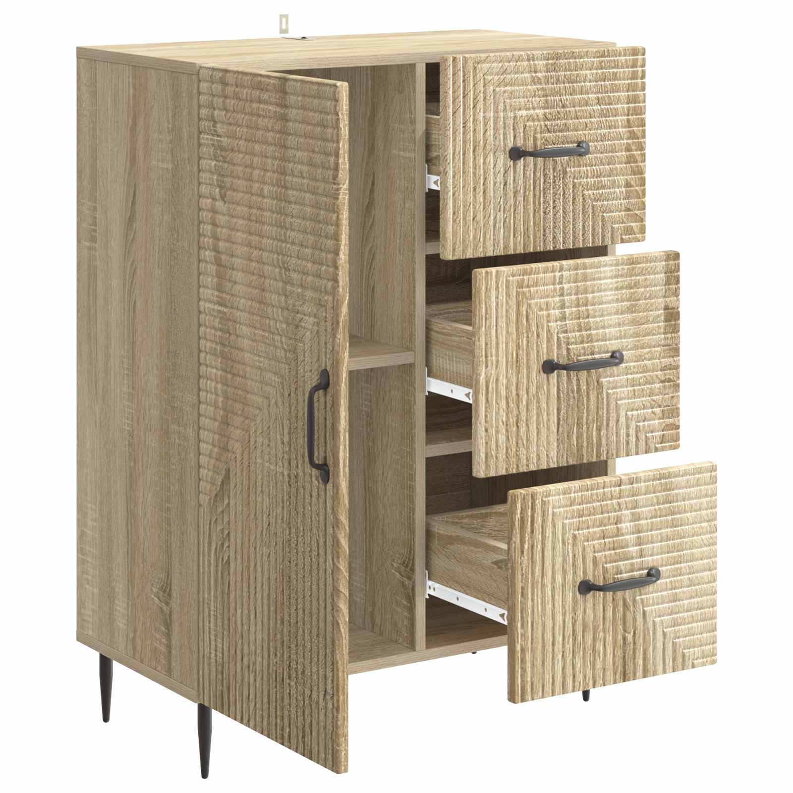 Πλαϊνό γραφείο με συρτάρι Sonoma Δρυς 66 x 34,5 x 89,5 εκ - Pakobazaar