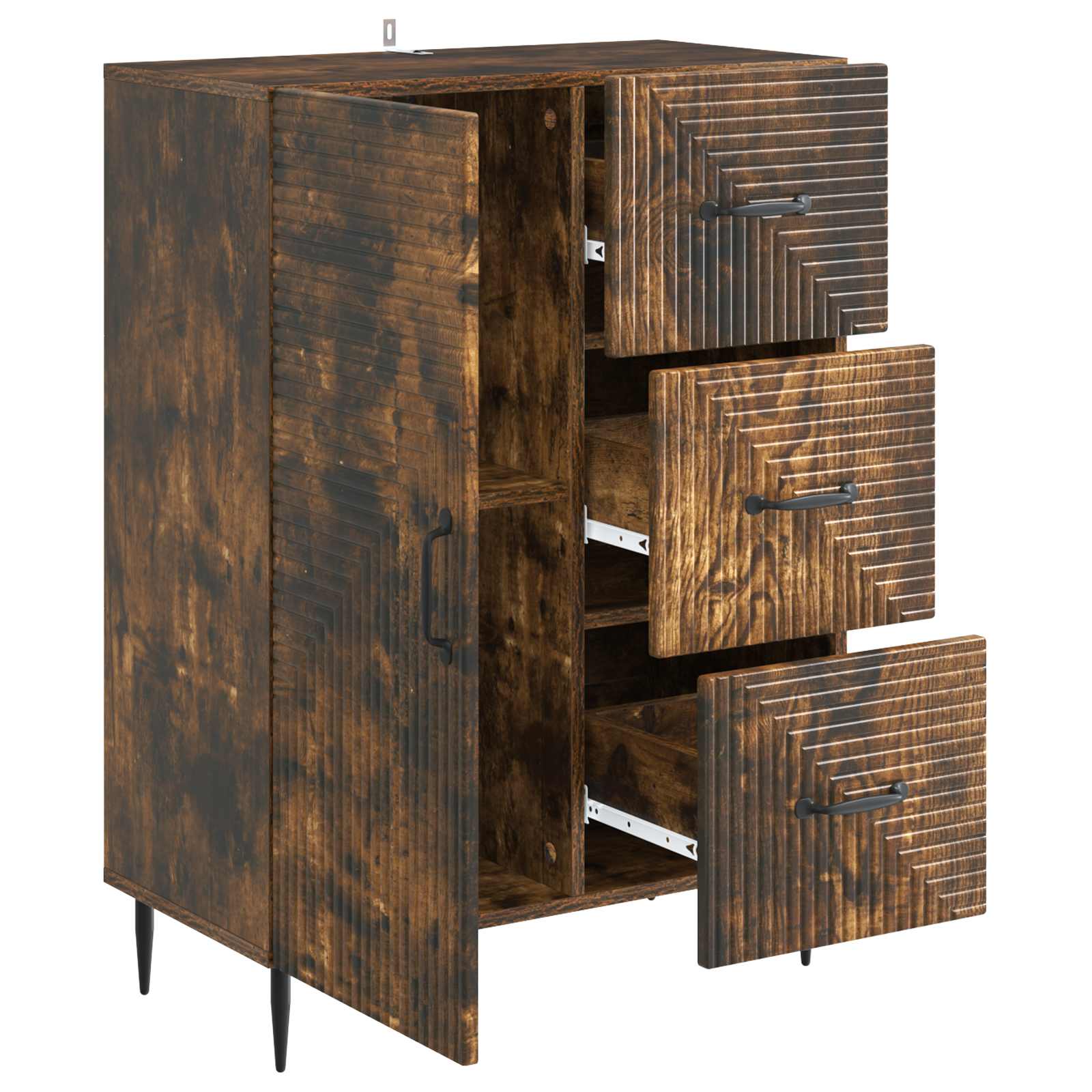 Πλαϊνό γραφείο Καπνισμένο Ξύλο Δρυός 66 x 34,5 x 89,5 εκ - Pakobazaar