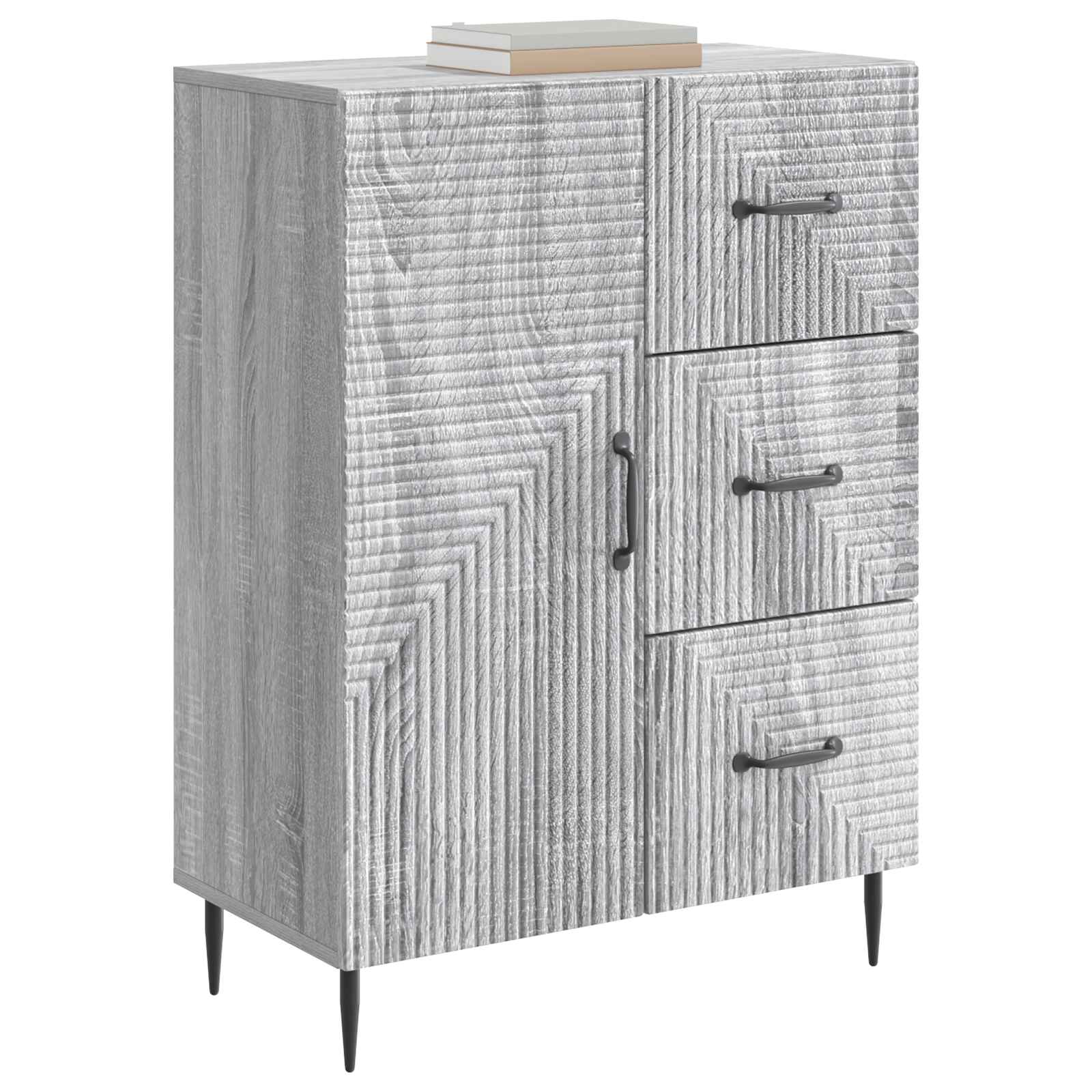 Πλαϊνό γραφείο με συρτάρι Γκρι Sonoma 66 x 34,5 x 89,5 εκ - Pakobazaar