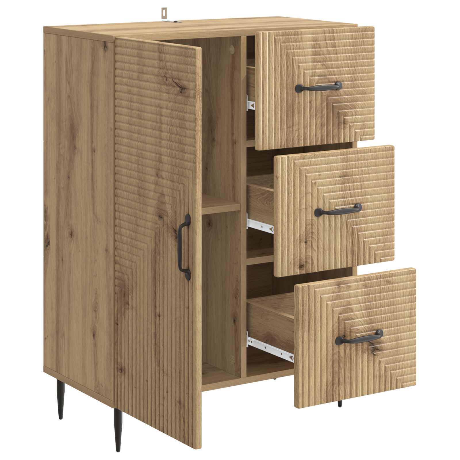 Πλαϊνό γραφείο με συρτάρι Artisan Δρυς 66 x 34,5 x 89,5 εκ - Pakobazaar