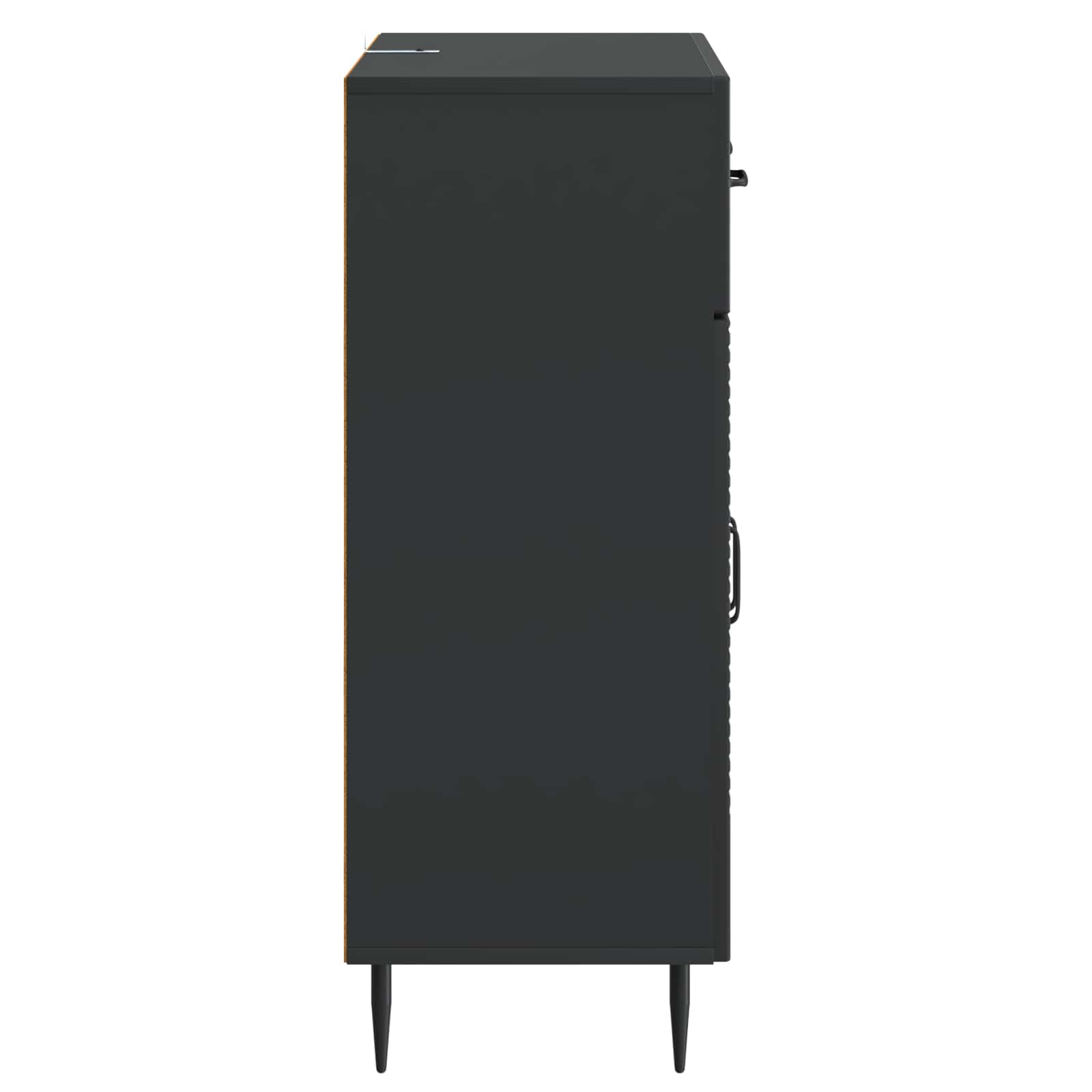 Πλαϊνό γραφείο Μαύρο 66 x 34,5 x 89,5 εκ Επεξεργασμένο Ξύλο - Pakobazaar
