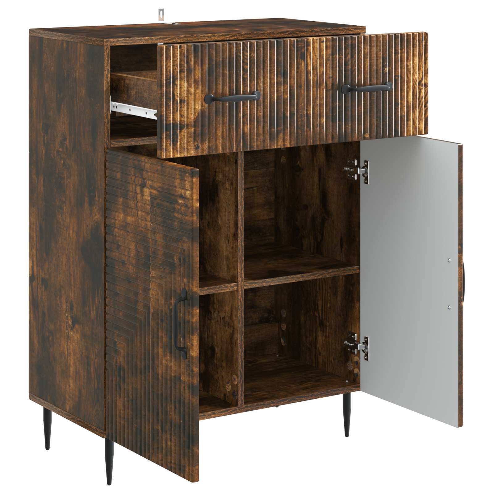 Πλαϊνό γραφείο Καπνισμένο Ξύλο Δρυός 66 x 34,5 x 89,5 εκ - Pakobazaar