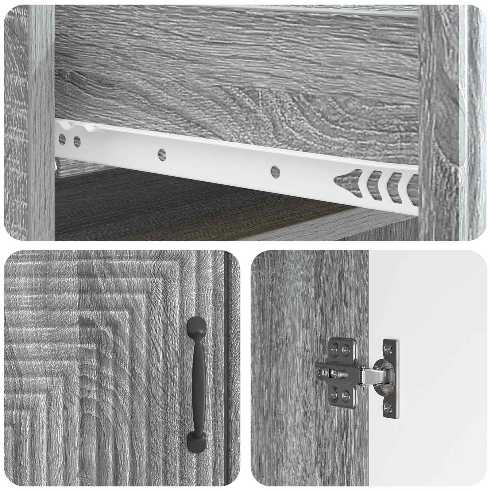Πλαϊνό γραφείο με συρτάρι Γκρι Sonoma 66 x 34,5 x 89,5 εκ - Pakobazaar