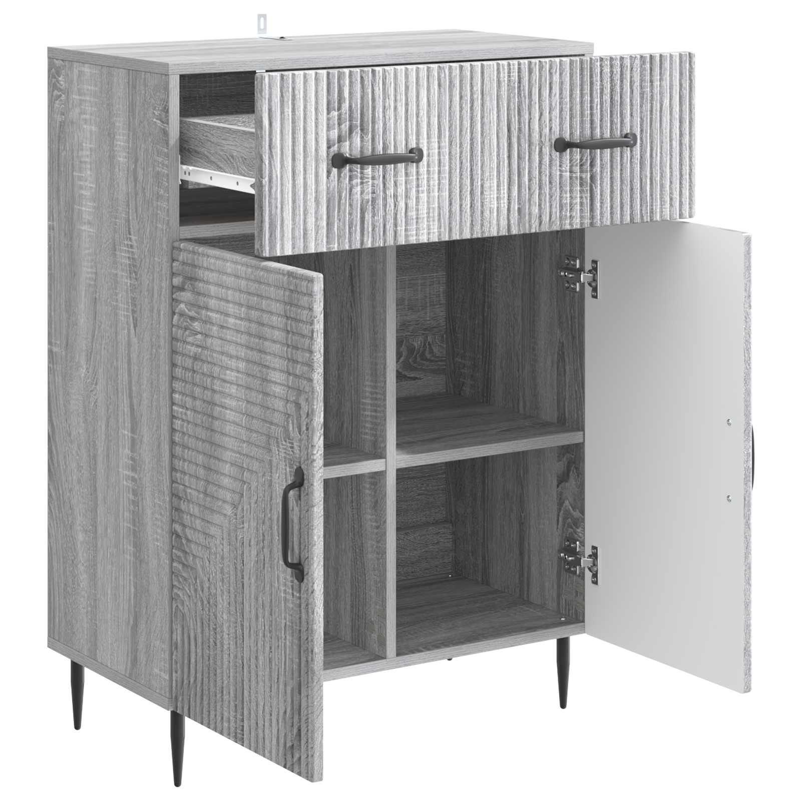 Πλαϊνό γραφείο με συρτάρι Γκρι Sonoma 66 x 34,5 x 89,5 εκ - Pakobazaar