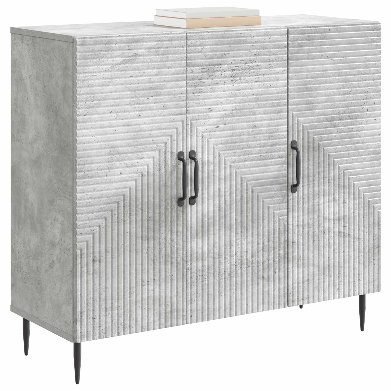Πλαϊνό γραφείο Γκρι Σκυροδέματος 89 x 34,5 x 80 εκ - Pakobazaar