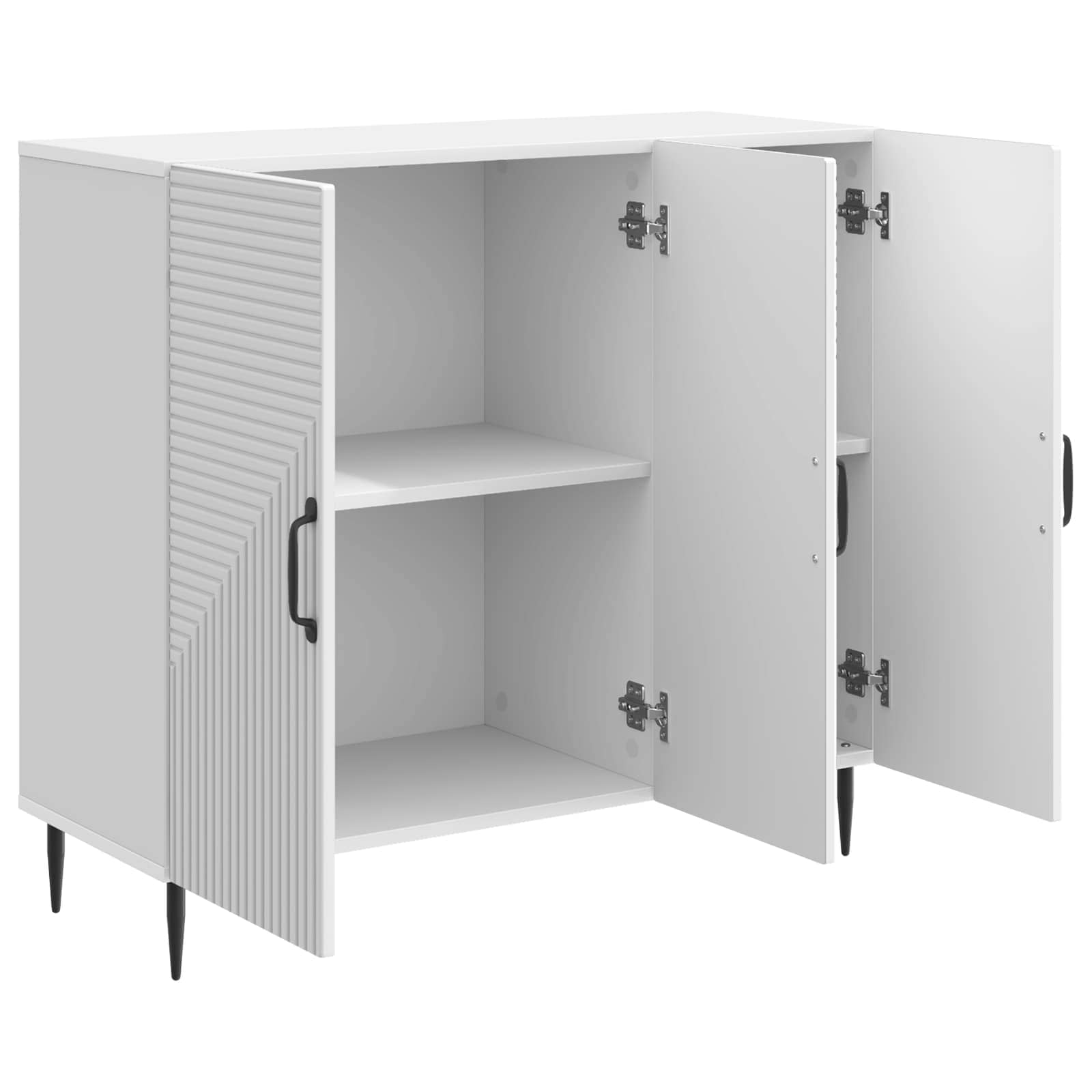 Πλαϊνό γραφείο Γυαλιστερό Λευκό 89 x 34,5 x 80 εκ - Pakobazaar