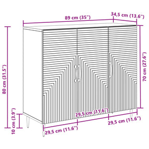 Πλαϊνό γραφείο Γκρι Sonoma 89 x 34,5 x 80 εκ Επεξεργασμένο Ξύλο - Pakobazaar
