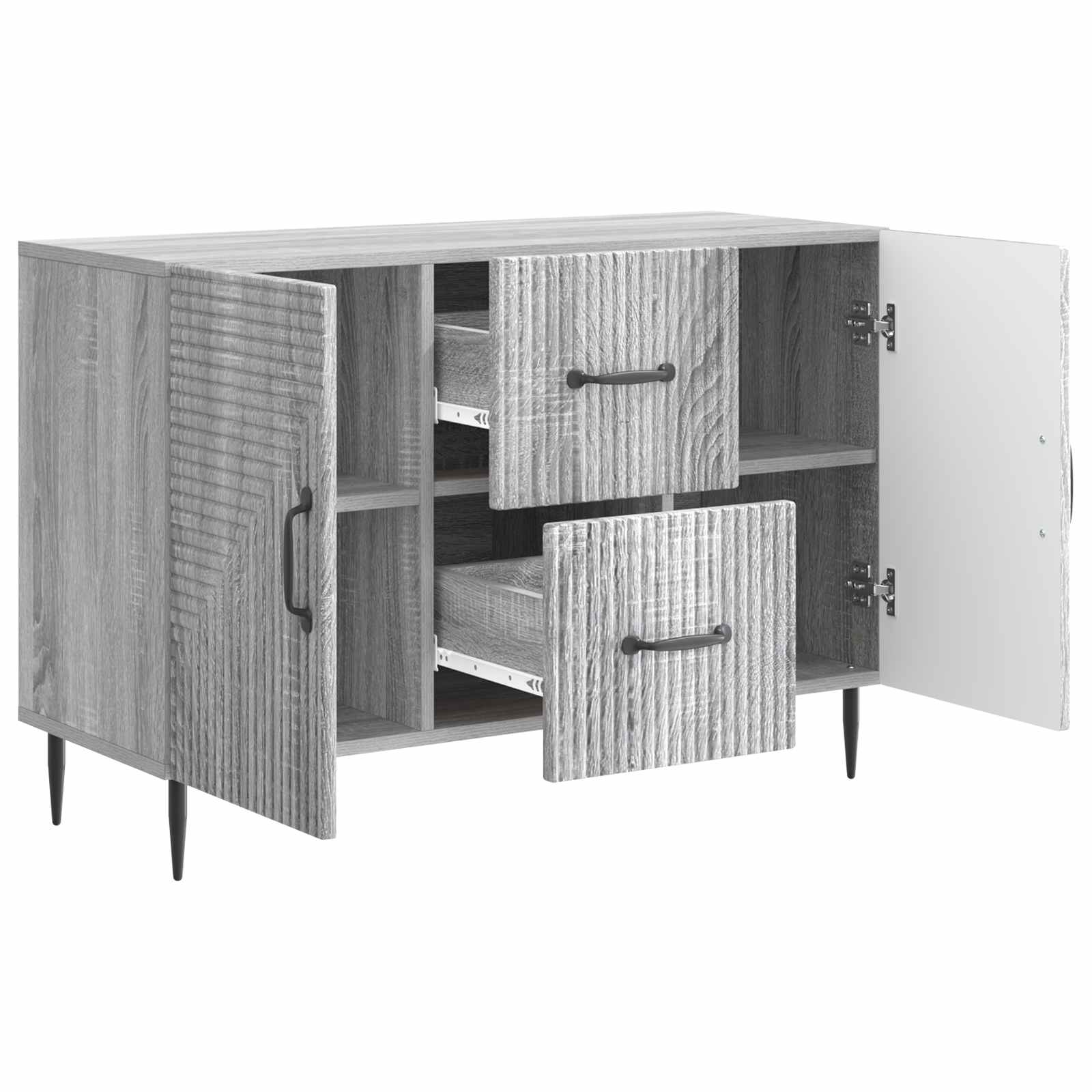 Πλαϊνό γραφείο με συρτάρι Γκρι Sonoma 89 x 34,5 x 60 εκ. - Pakobazaar