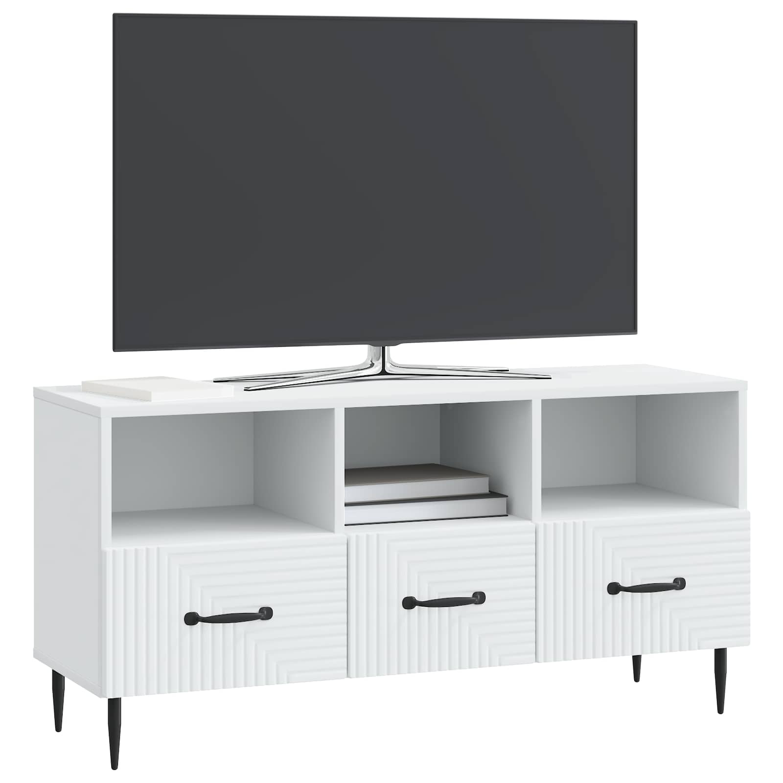 Ντουλάπι TV Λευκό 102 x 34,5 x 50 εκ. Επεξεργασμένο Ξύλο - Pakobazaar