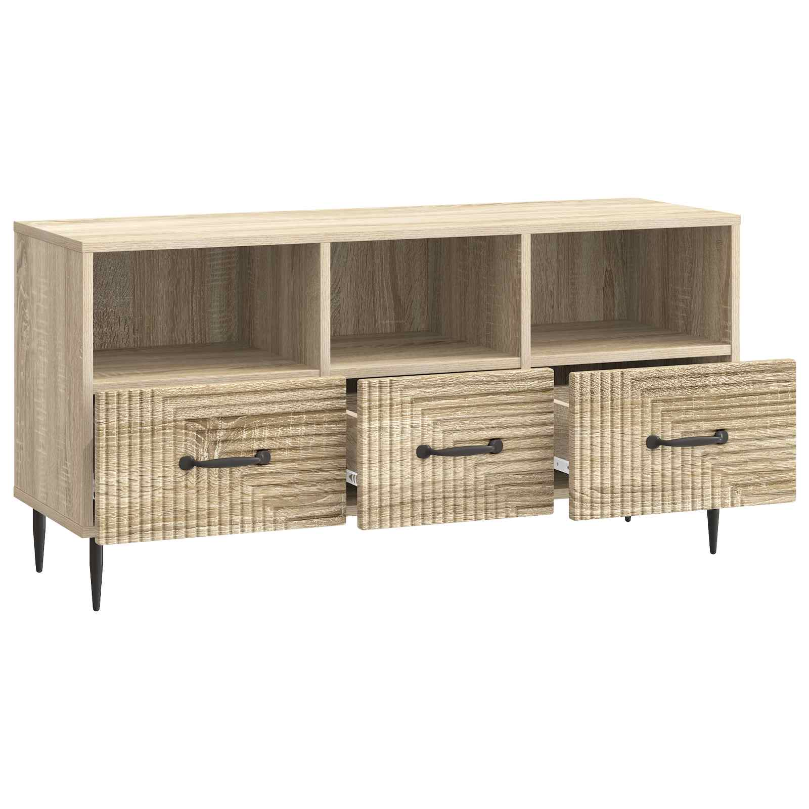 Ντουλάπι TV Sonoma Δρυς 102 x 34,5 x 50 εκ. Επεξεργασμένο Ξύλο - Pakobazaar