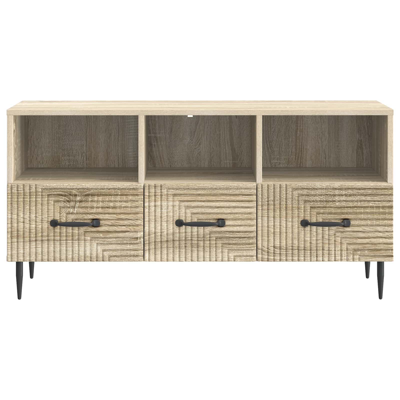 Ντουλάπι TV Sonoma Δρυς 102 x 34,5 x 50 εκ. Επεξεργασμένο Ξύλο - Pakobazaar
